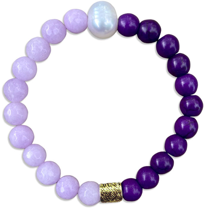 Seaside Beaded Bracelet - Purple